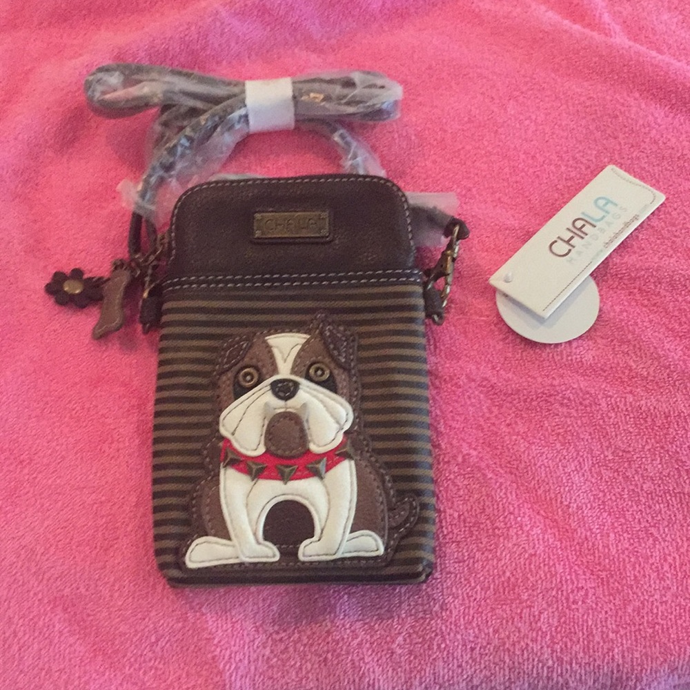 Chala convertible bulldog purse